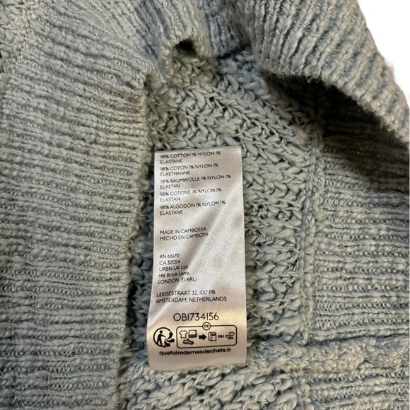 Anthropologie Crewneck Batwing Knit Sweater Sky Blue Size‎ Small - Picture 5 of 10